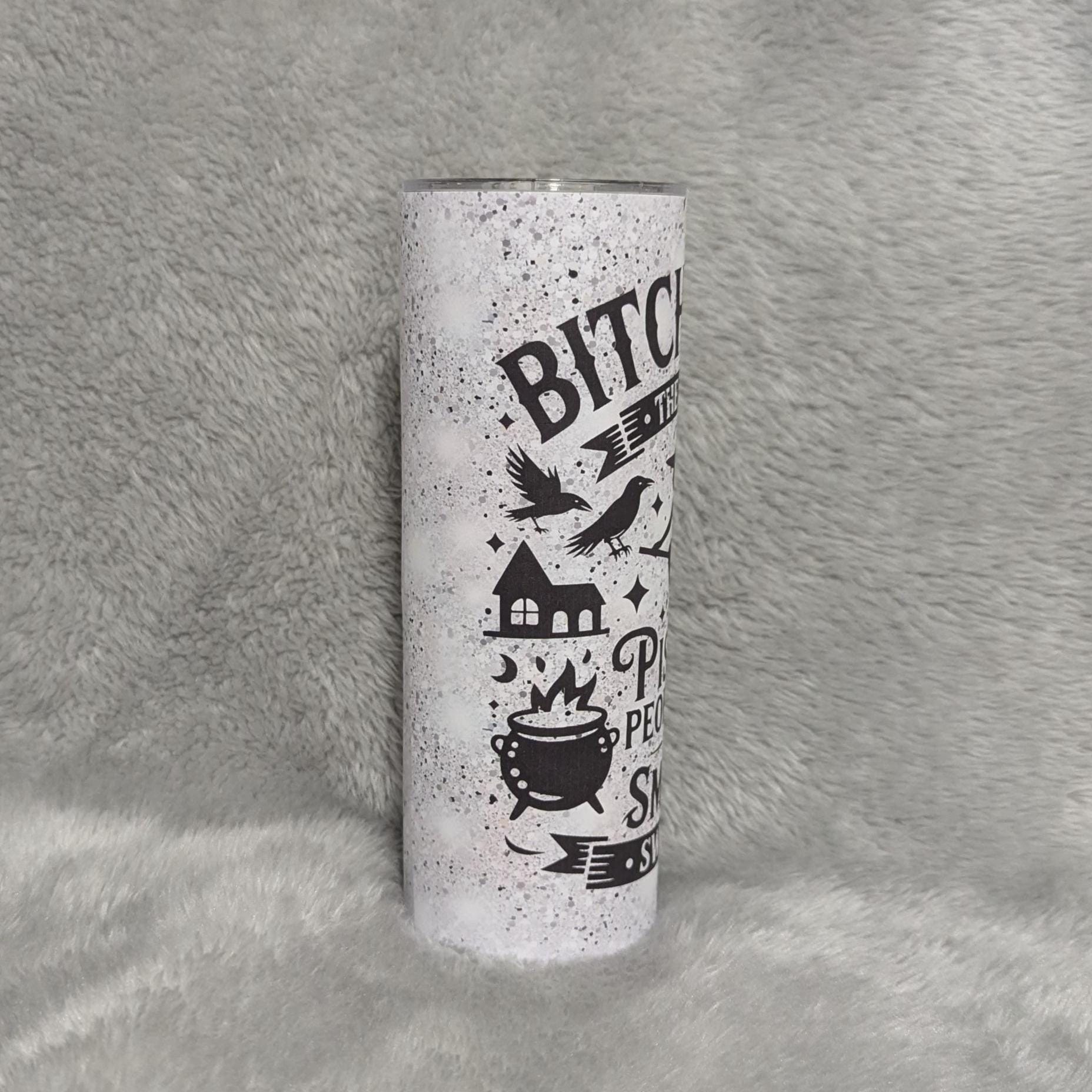 Funny Witch Tumbler 20oz With Reusable Straw