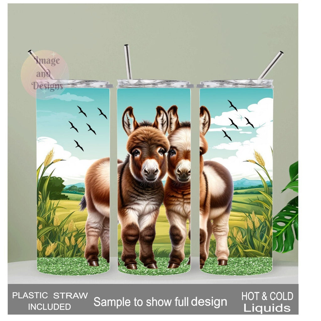 Donkey Tumbler 20oz With Reusable Straw, Can Be Personalized