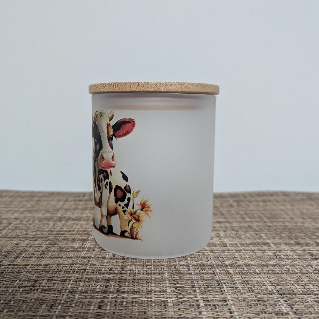 Cow Candle Holder With A Battery Operated Flickering Tea Light