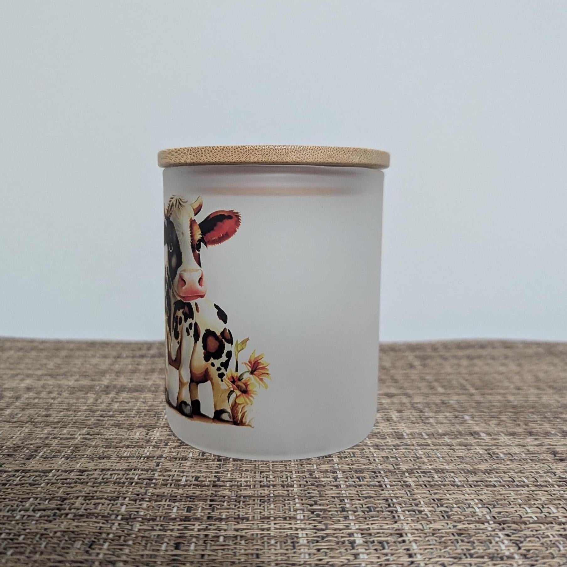 Cow Candle Holder With A Battery Operated Flickering Tea Light