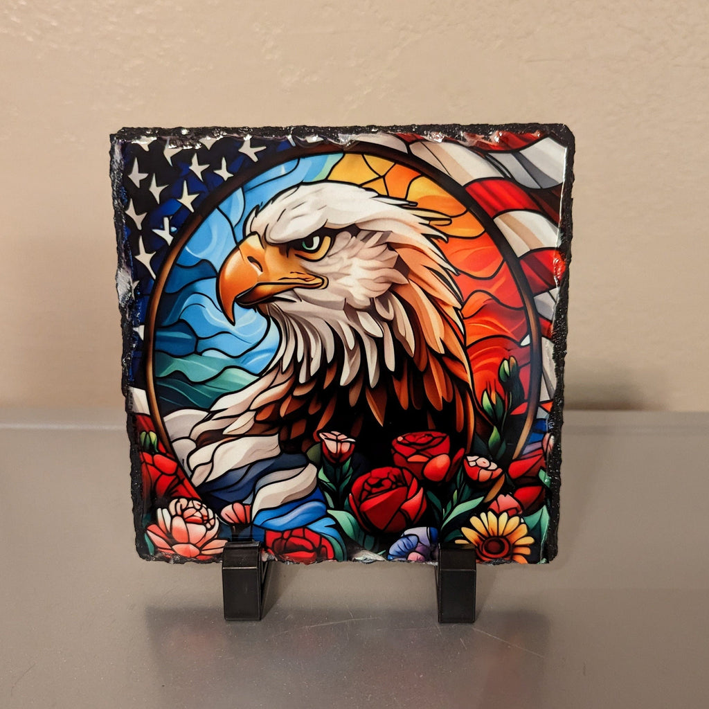 Slate Eagle Picture With Display Legs