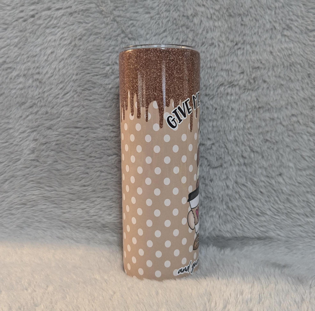 Give Me My Coffee and Gnome One Gets Hurts Gnome Tumbler 20oz With Reusable Straw