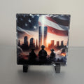 Twin Towers Memory Slate Picture with Display Legs