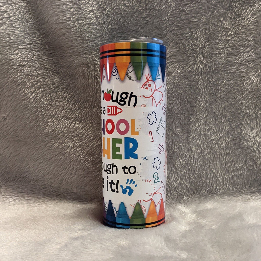 Preschool Teacher Tumbler 20oz With Reusable Straw, Can Be Personalized