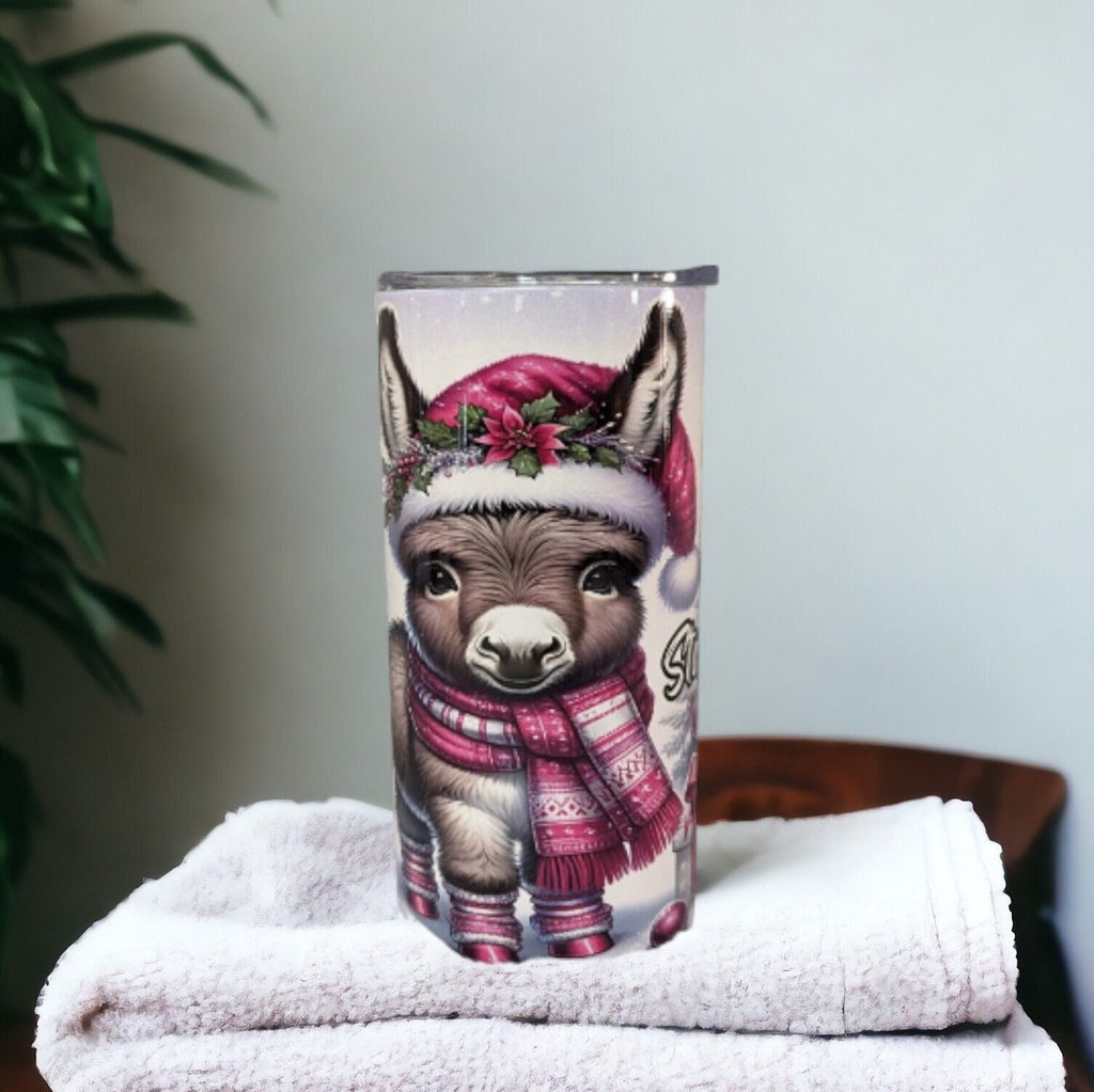 Baby Donkey Kids Tumbler 15oz With Reusable Straw, Can Be Personalized