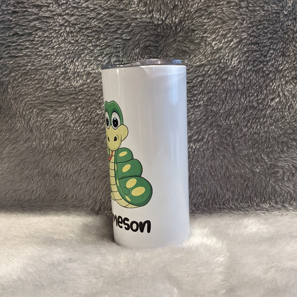 Kids Snake Tumbler 15oz With Reusable Straw, Can Be Personalized