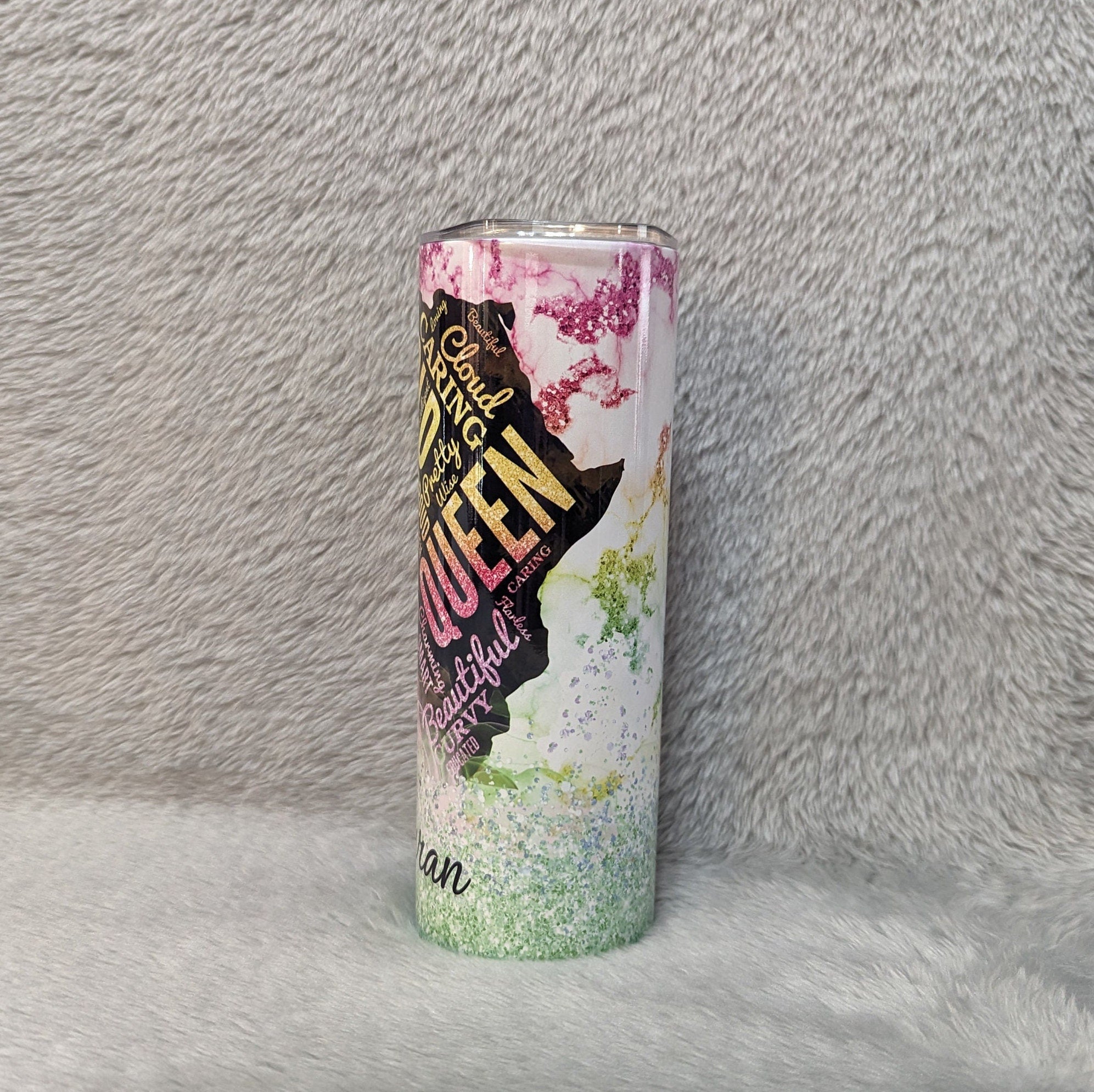 Empowering Woman Tumbler 20oz With Reusable Straw, Can Be Personalized