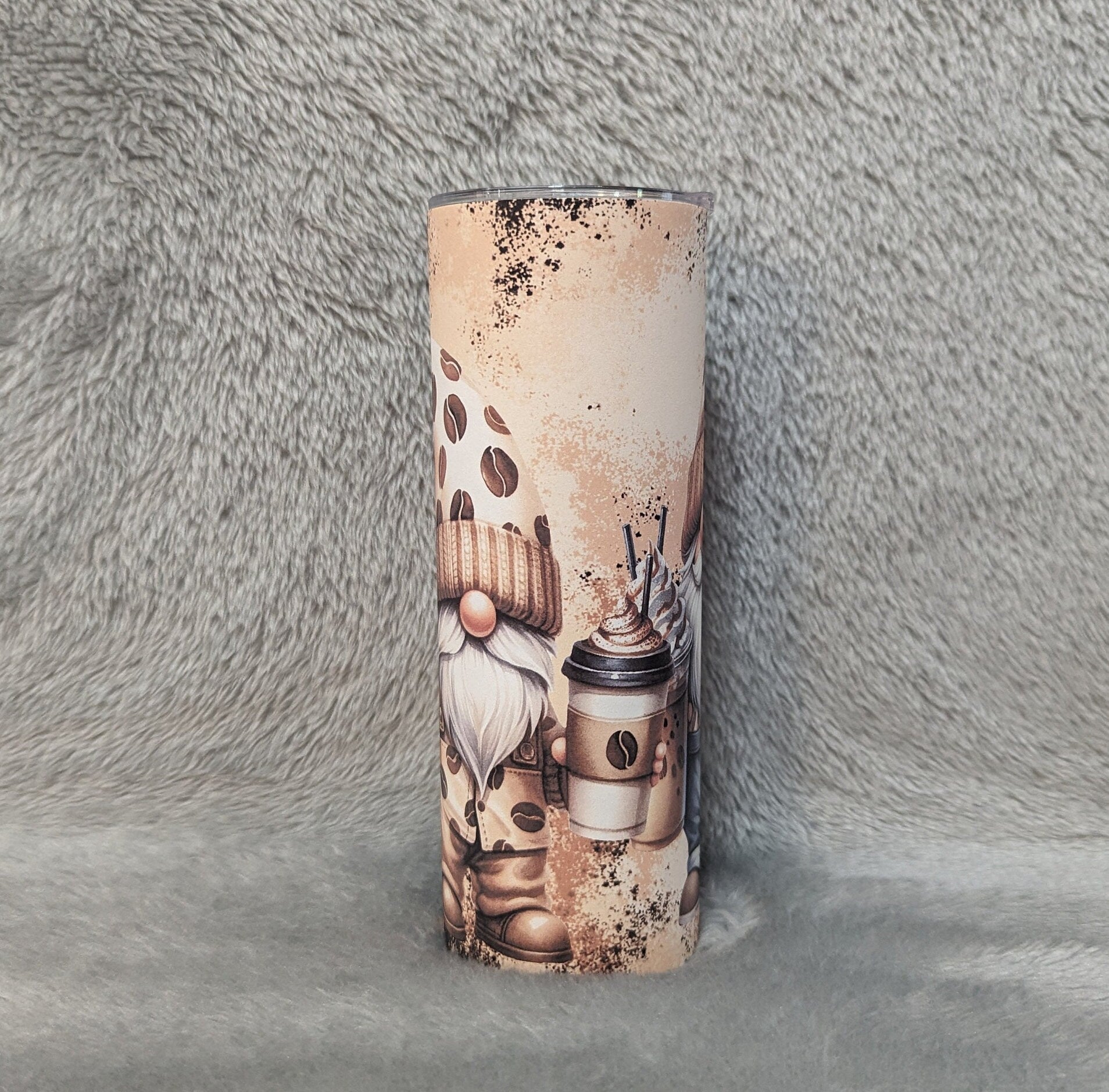 Coffee Gnome Tumbler 20oz With Reusable Straw, Can Be Personalized