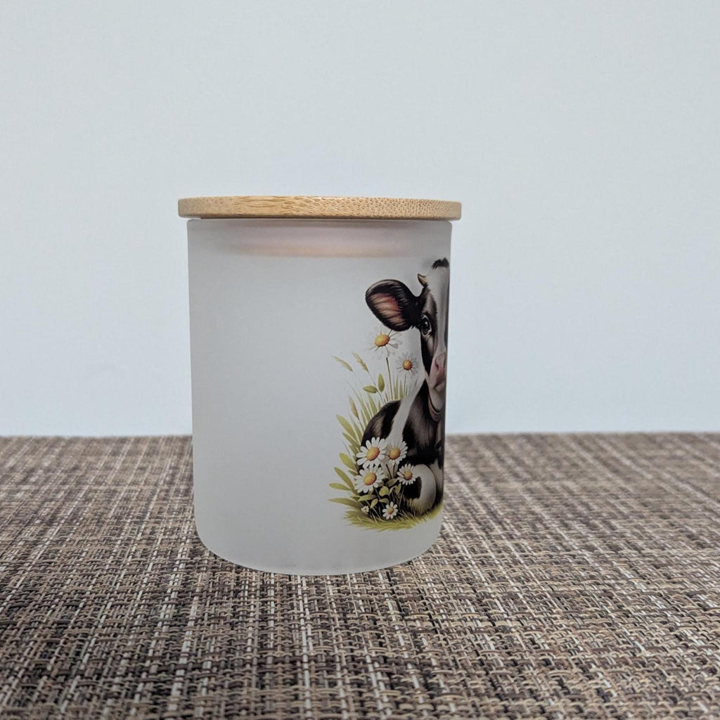 Cow Candle Holder With A Battery Operated Flickering Tea Light