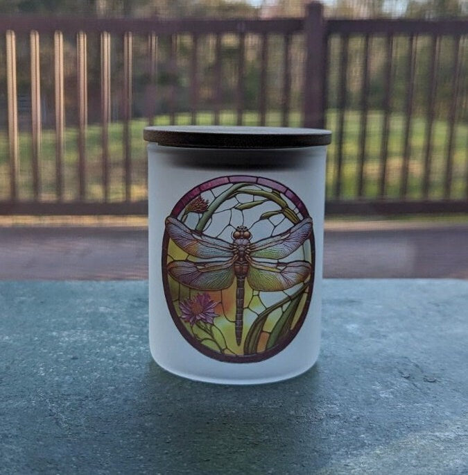 Dragonfly Candle Holder With A Battery Operated Flickering Tea Light
