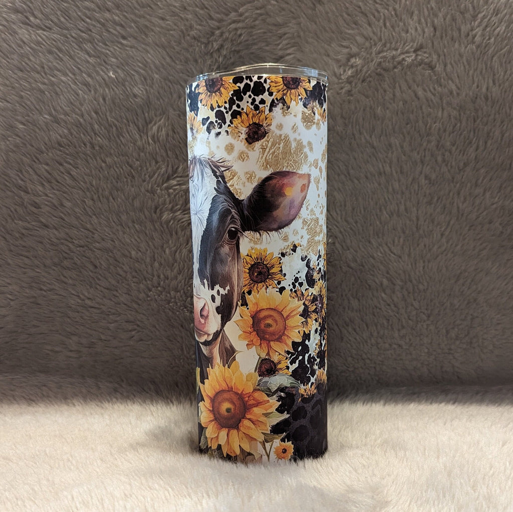 Heifer Cow Tumbler 20oz With Reusable Straw, Can Be Personalized