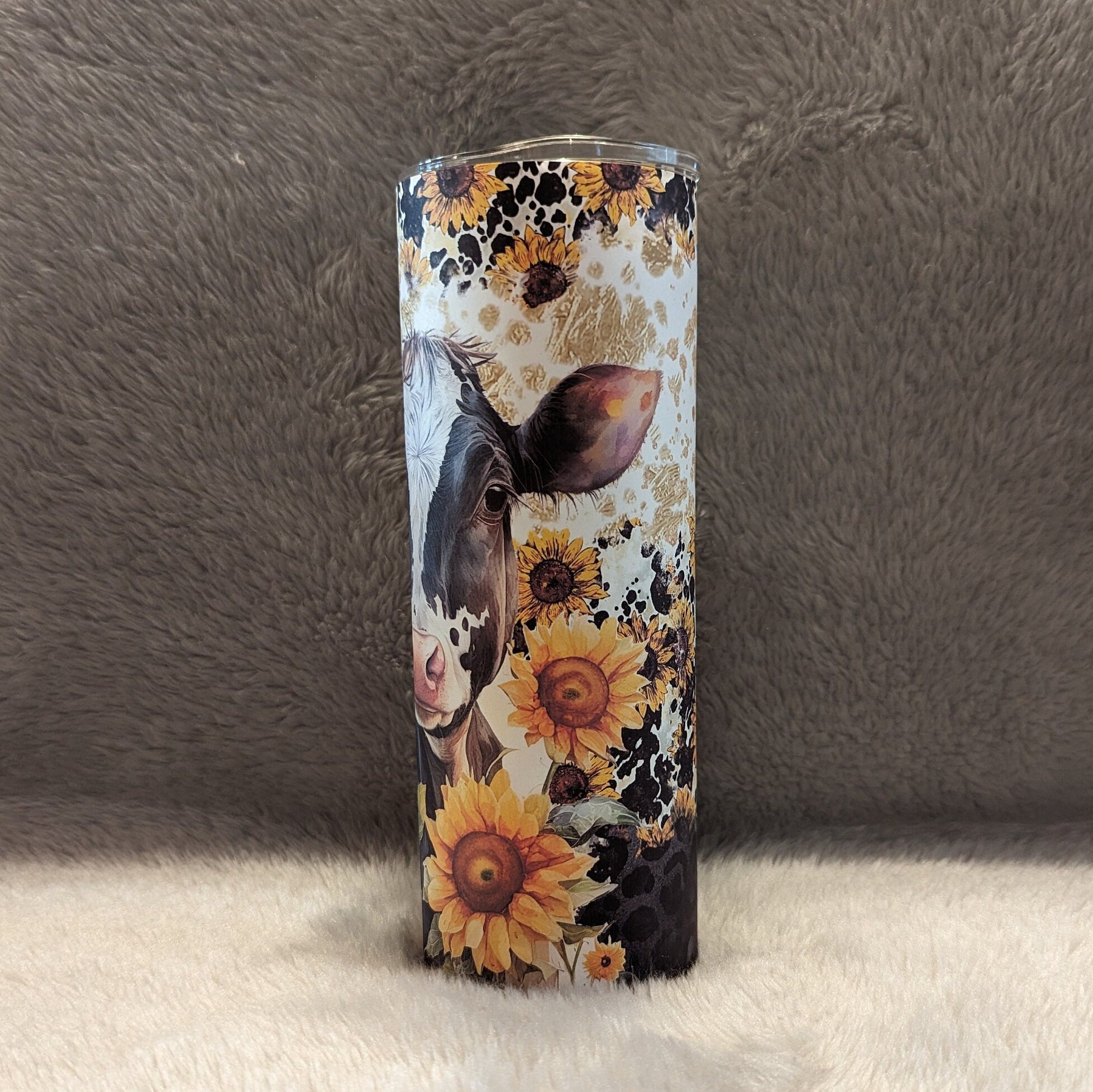 Heifer Cow Tumbler 20oz With Reusable Straw, Can Be Personalized
