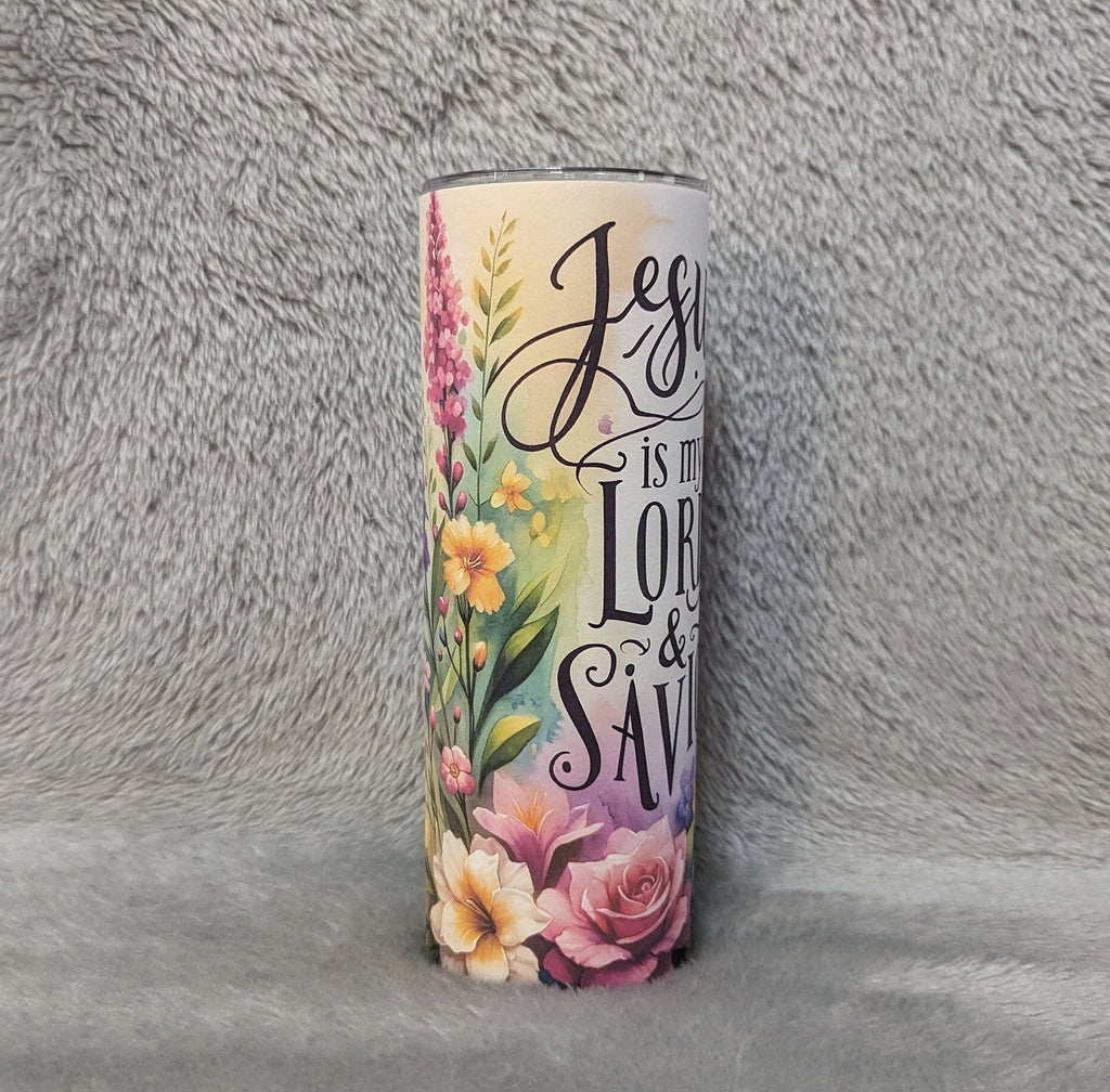 Jesus Is My Lord & Savior Tumbler - Christian Drinkware 20oz With Reusable Straw