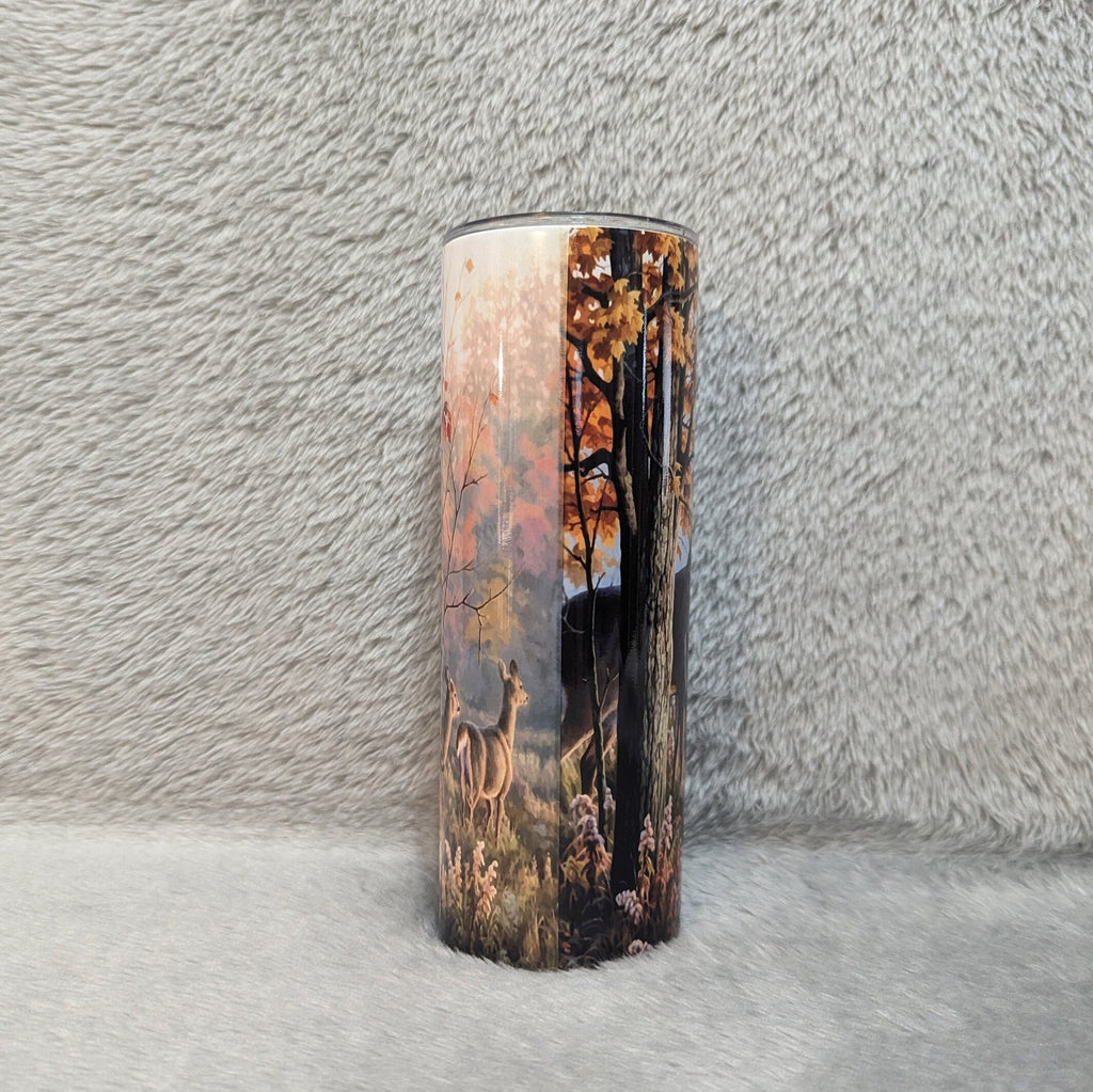 Deer Tumbler 20oz With Reusable Straw, Can Be Personalized