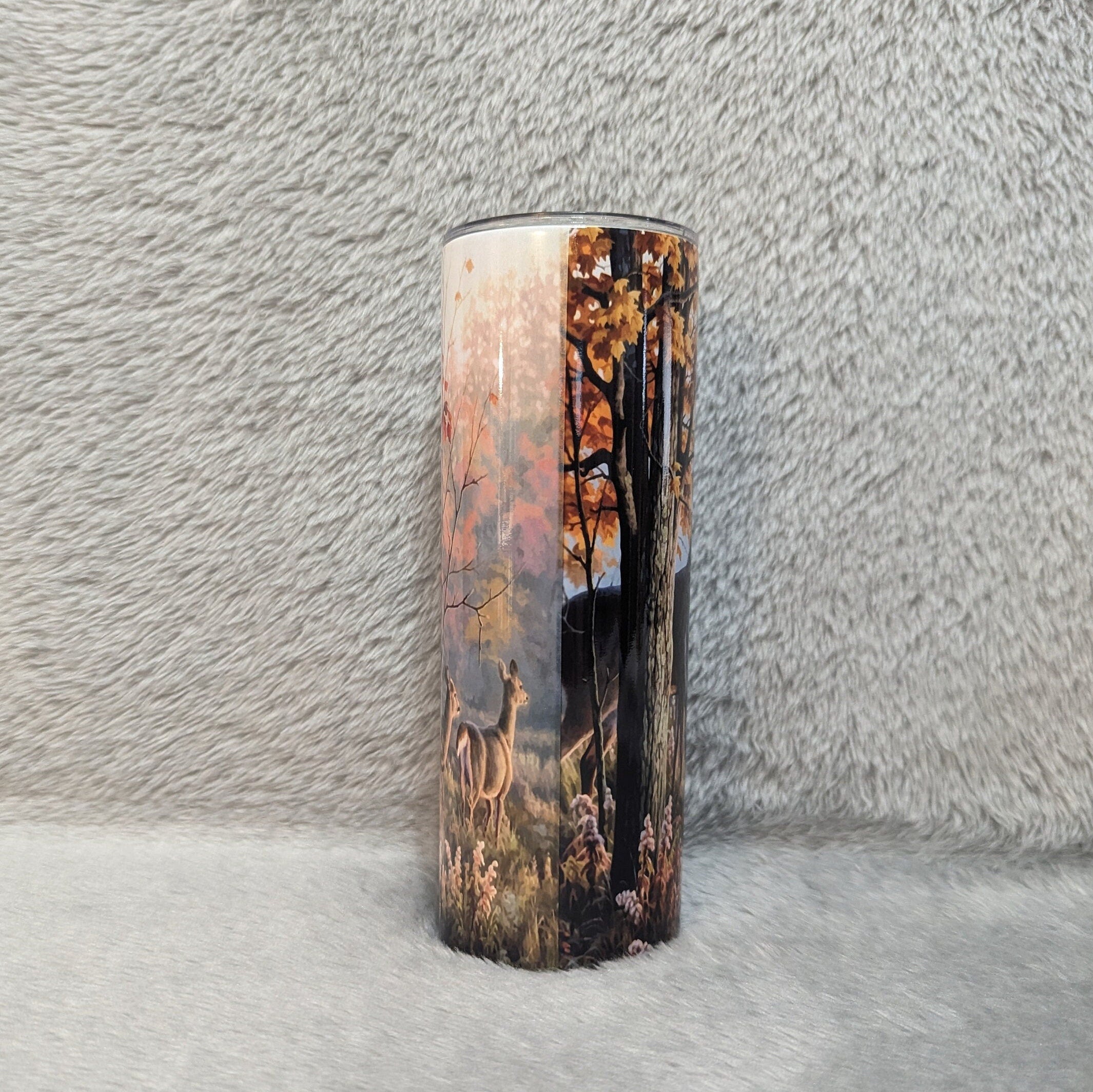 Deer Tumbler 20oz With Reusable Straw, Can Be Personalized