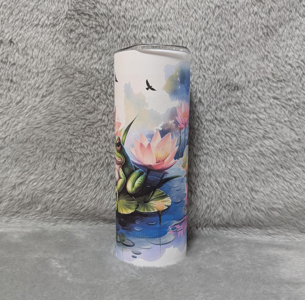 Frog Tumbler 20oz With Reusable Straw, Can Be Personalized
