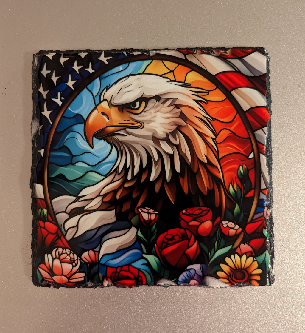 Slate Eagle Picture With Display Legs