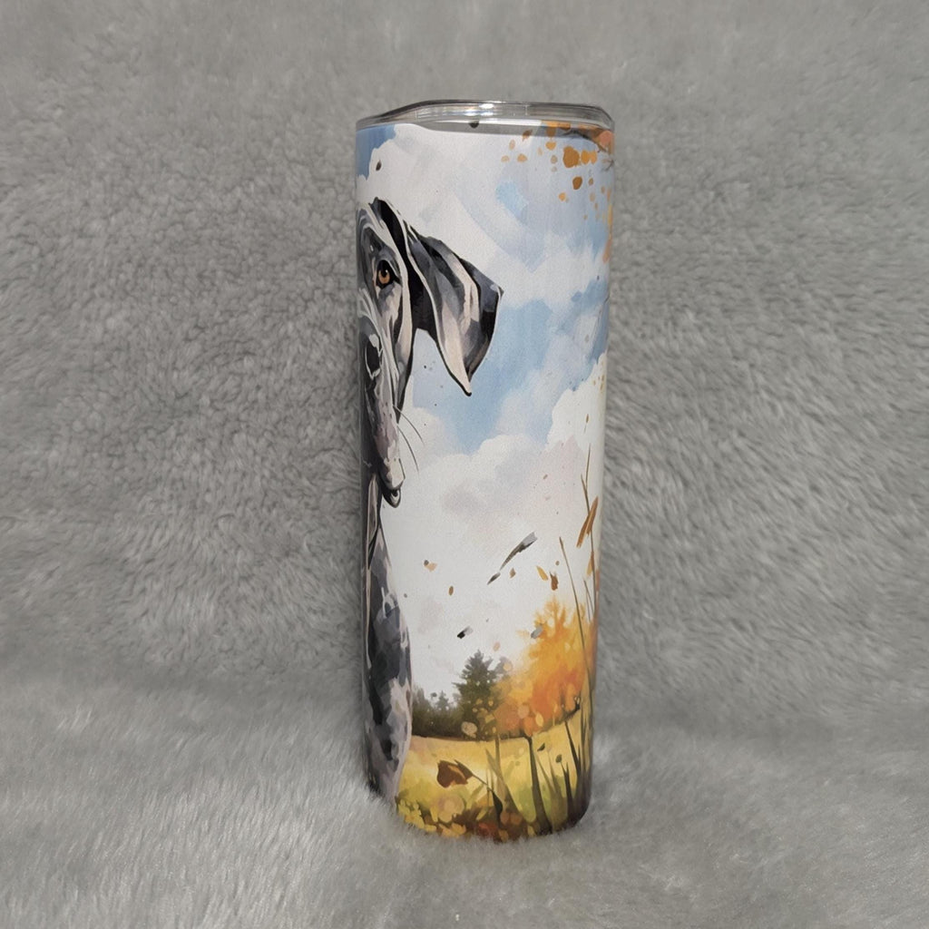 Great Dane Tumbler  20oz With Reusable Straw, Can Be Personalized