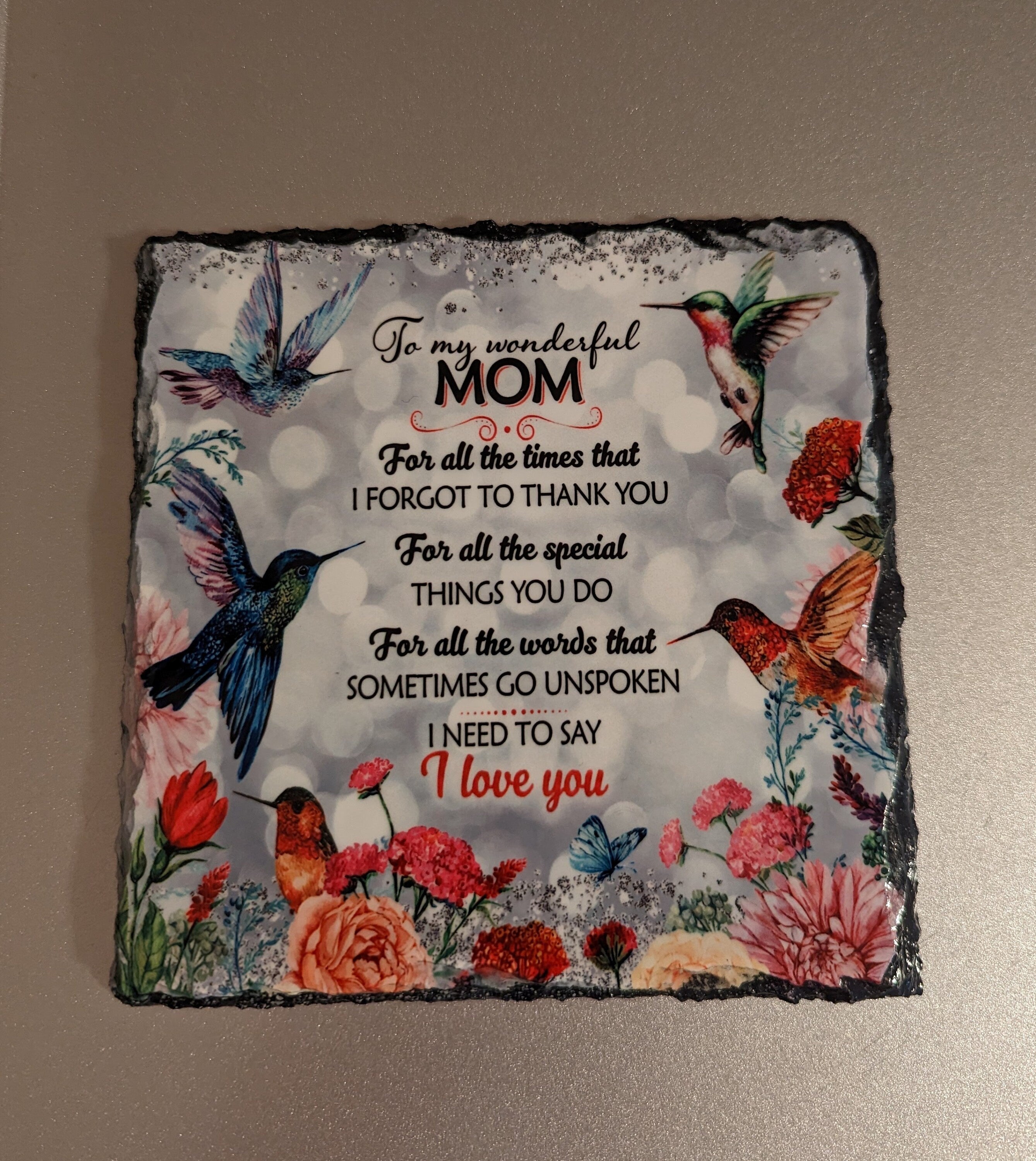 To A Wonderful Mom Slate Picture With Display Legs