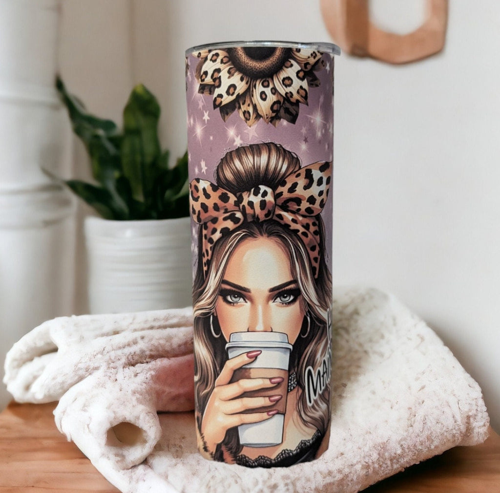 High Maintenance Girl Tumbler 20oz With Reusable Straw, Can Be Personalized