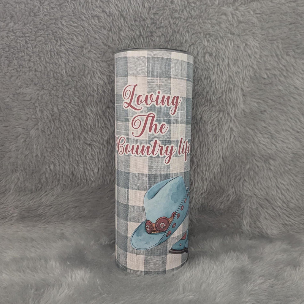 Country Girl Tumbler 20oz With Reusable Straw, Can Be Personalized