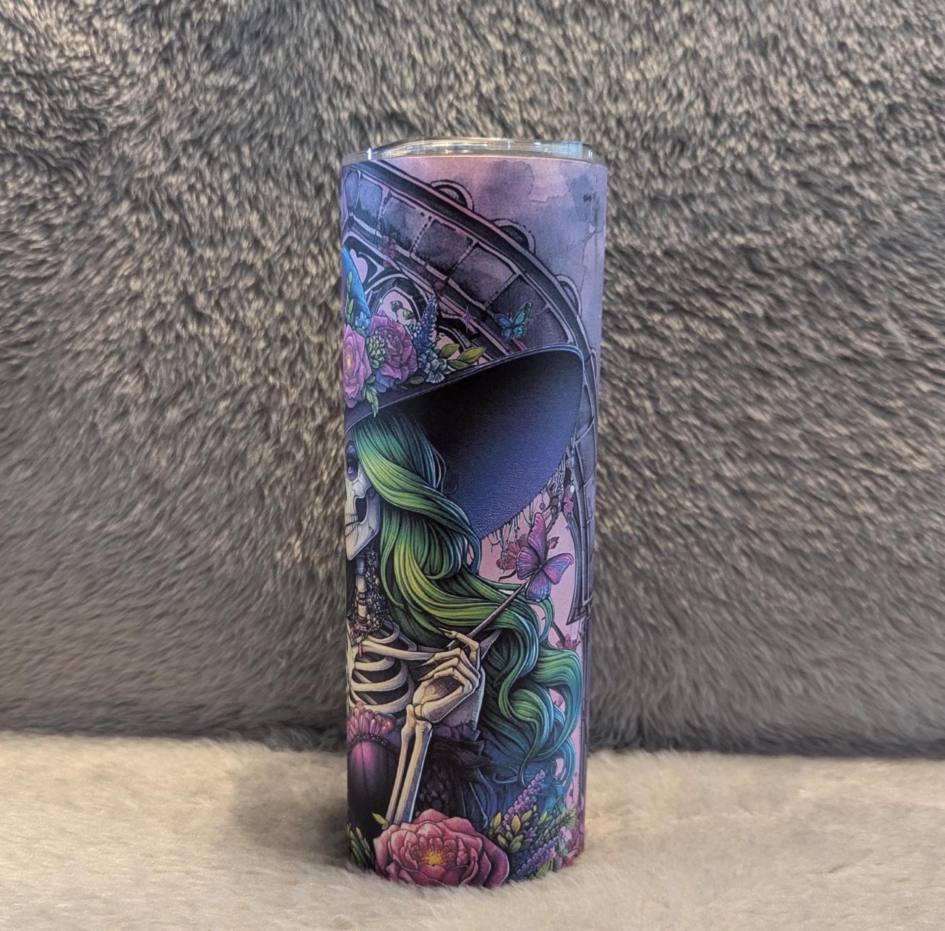 Witch Tumbler 20oz With Reusable Straw, Can Be Personalized