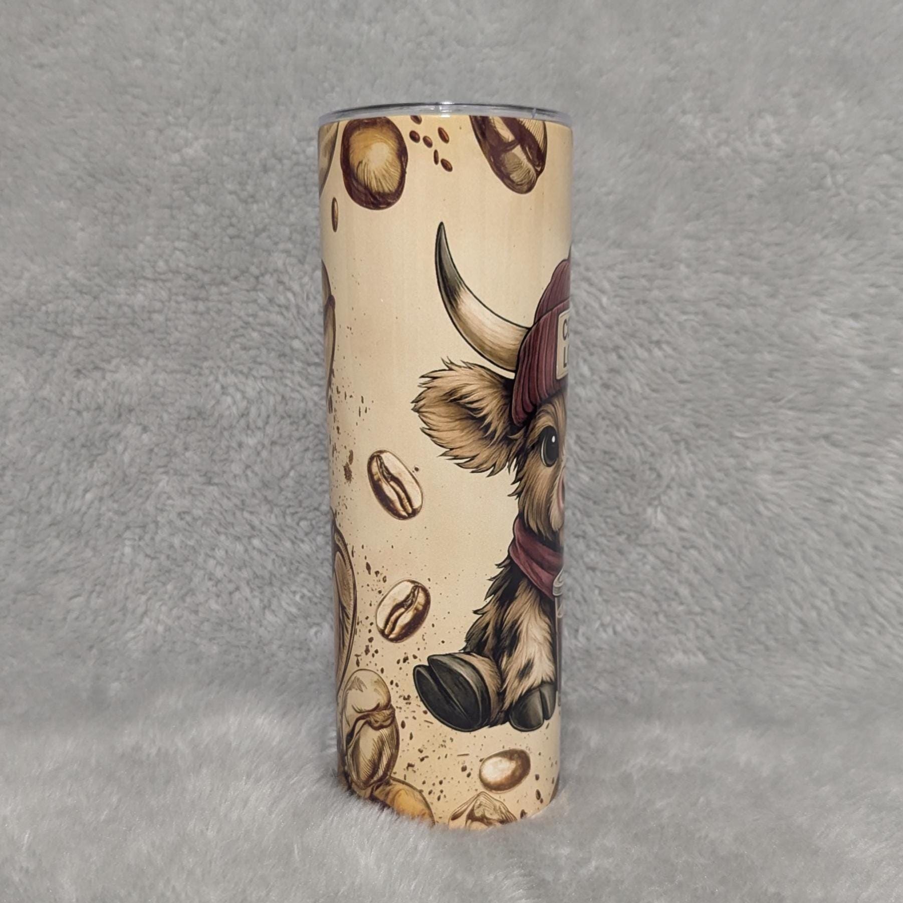 Highland Cow Insulated Tumbler for Coffee Lovers 20oz With Reusable Straw, Can Be Personalized