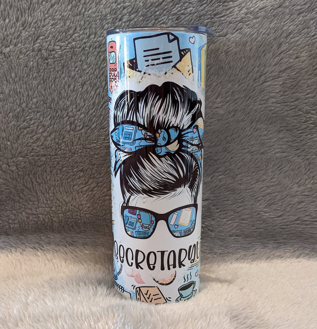 Secretary Life Tumbler 20oz With Reusable Straw, Can Be Personalized