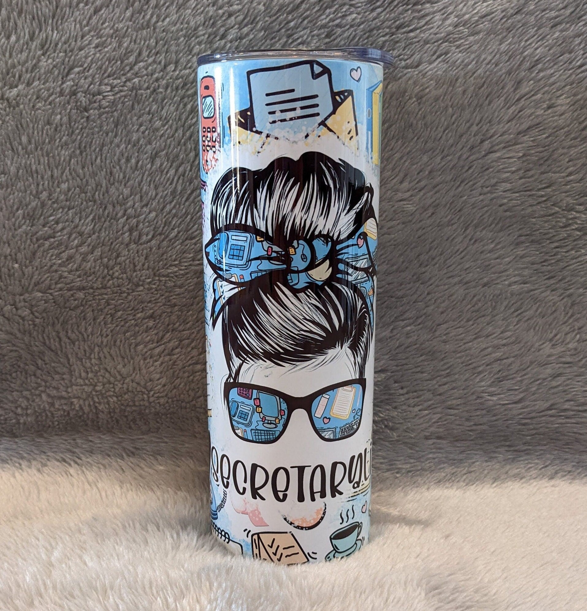 Secretary Life Tumbler 20oz With Reusable Straw, Can Be Personalized