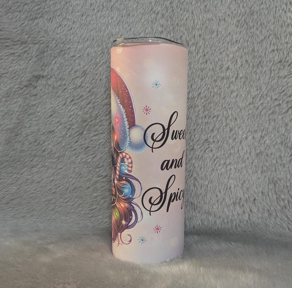 Sweet and Spicy Girl Tumbler 20oz With Reusable Straw, Can Be Personalized