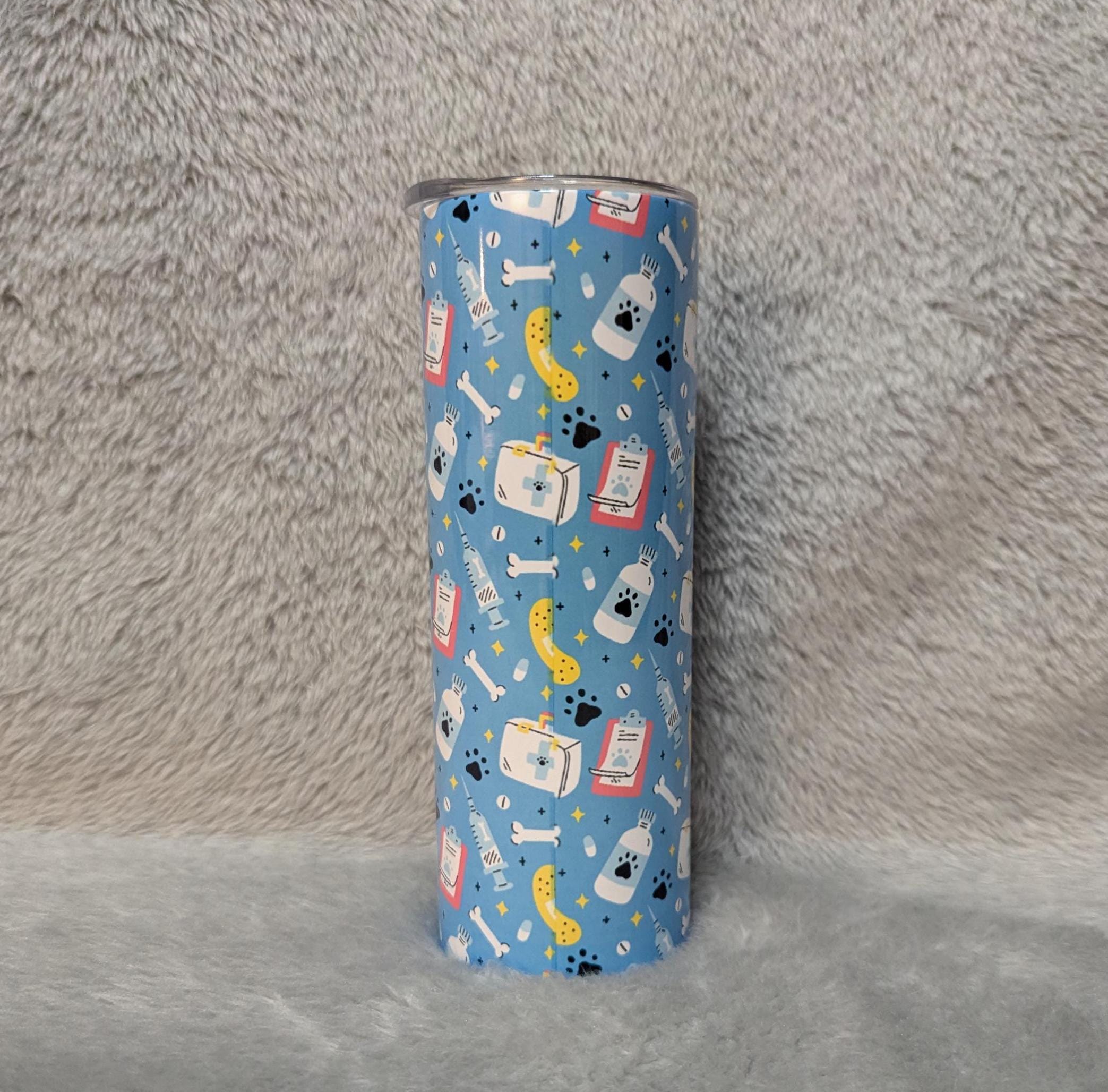Veterinarian Tumbler 20oz With Reusable Straw - Every Patient Leaves A Paw print In My Heart Vet Tumbler