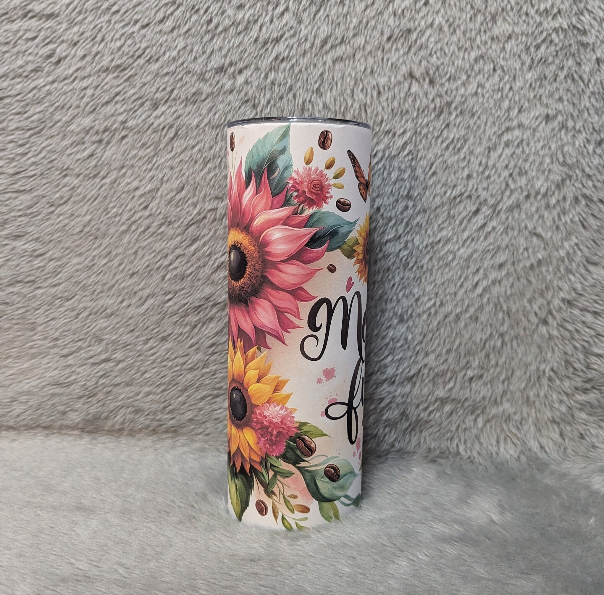 Mom Fuel Tumbler 20oz With Reusable Straw
