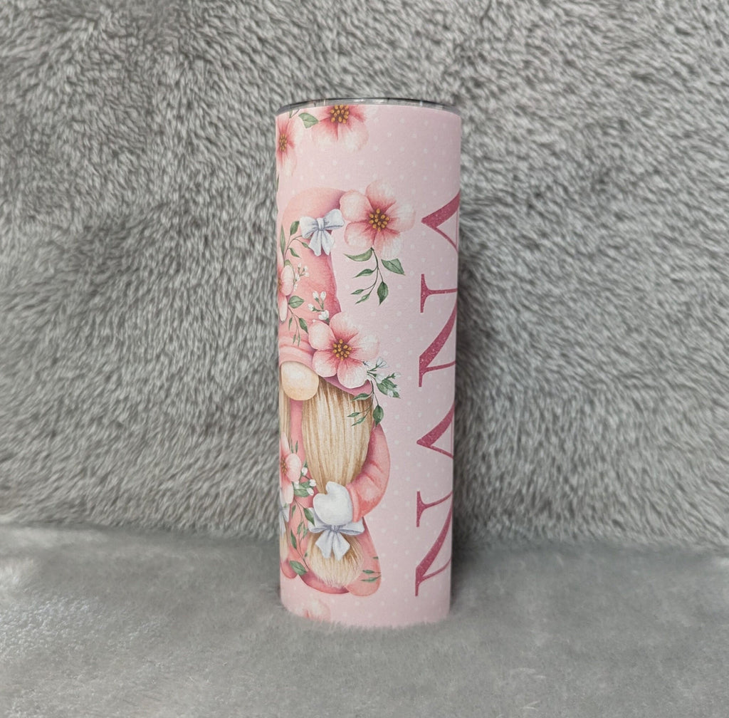 Nana Gnome Tumbler 20oz With Reusable Straw