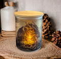 Dragon Candle Holder with Battery Operated Flickering Tea Light
