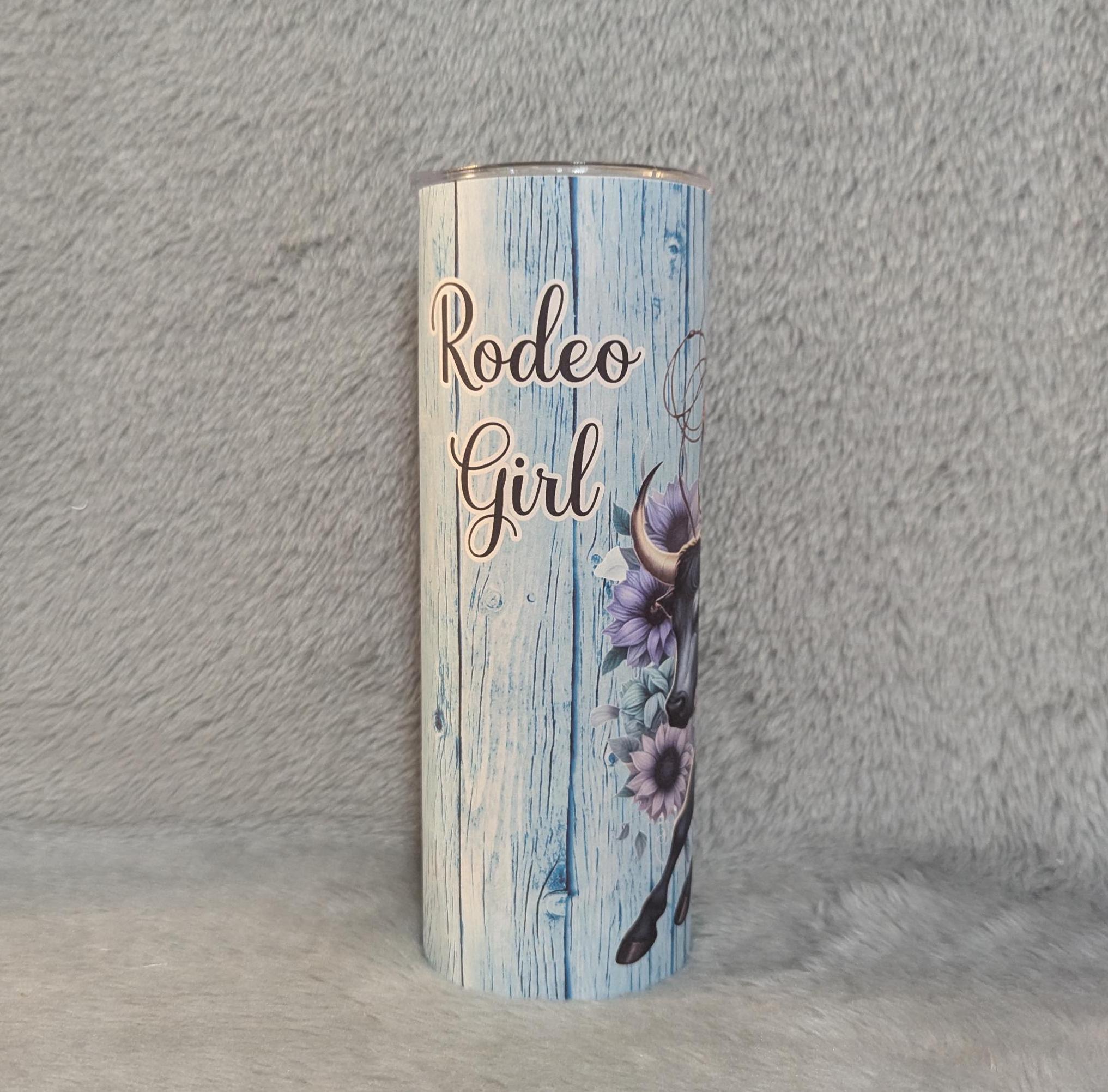 Rodeo Girl Tumbler 20oz With Reusable Straw, Can Be Personalized