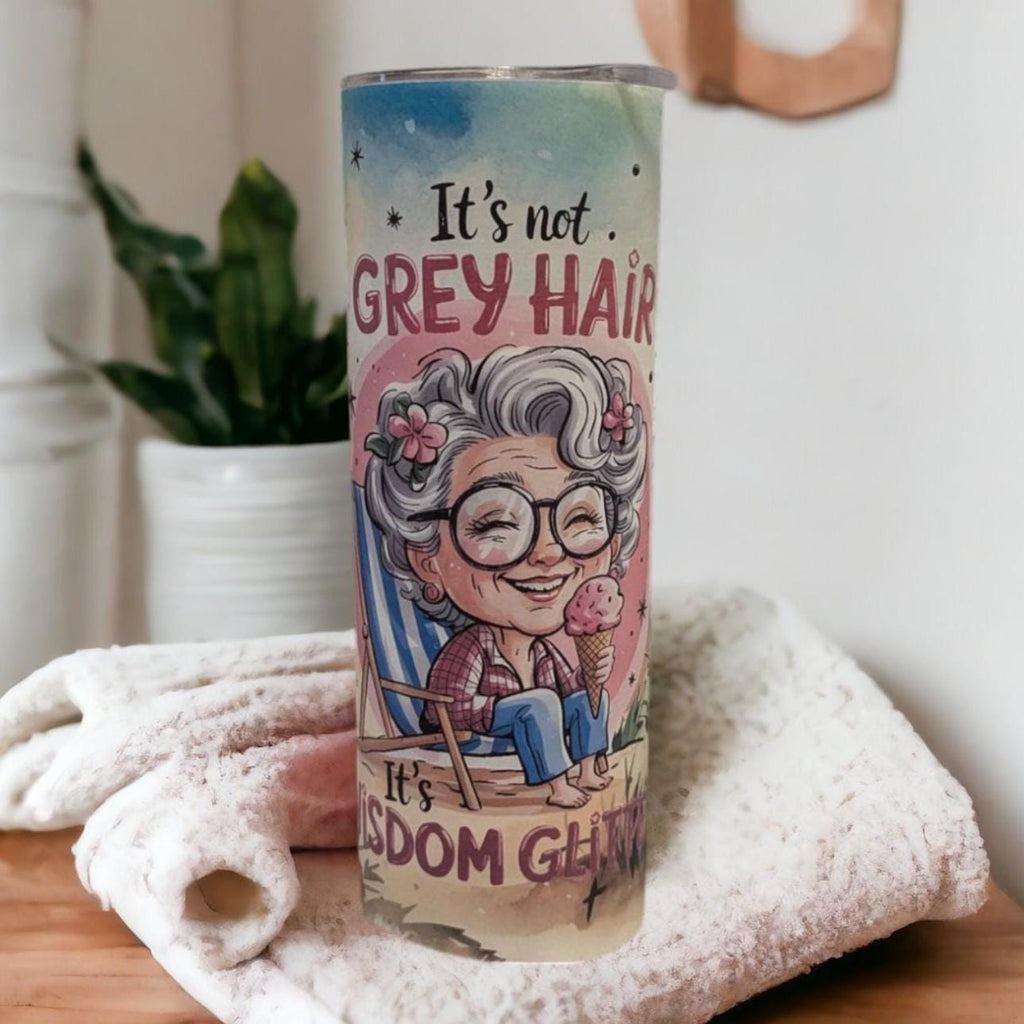 Funny Grandma Tumbler 20oz With Reusable Straw, Can Be Personalized
