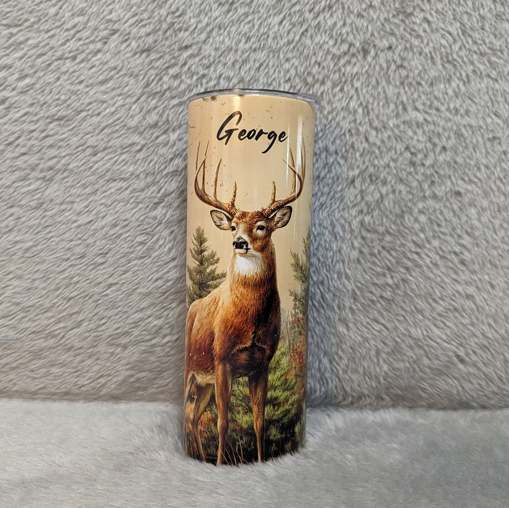 Buck Tumbler 20oz With Reusable Straw, Can Be Personalized