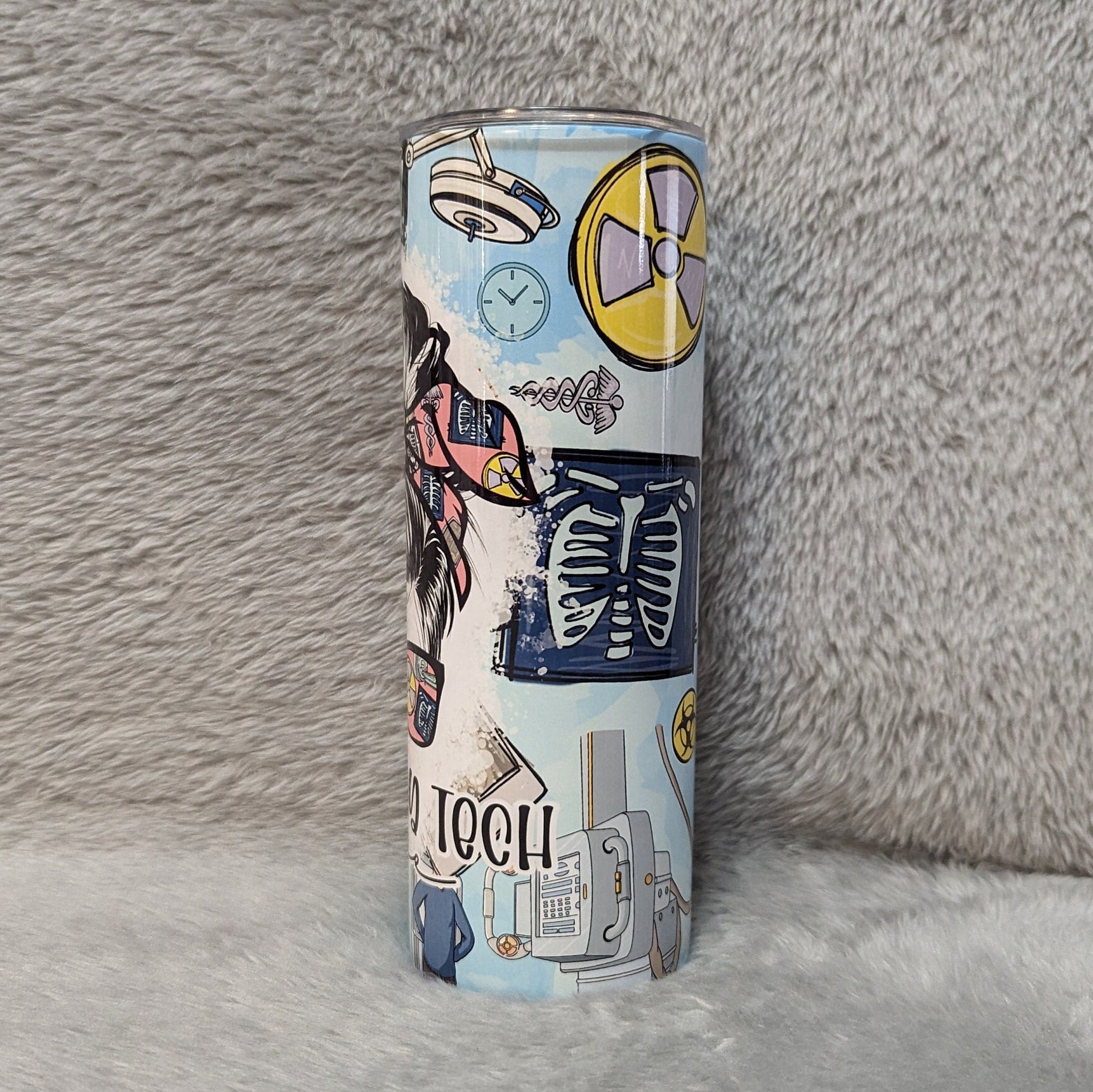 Radiology Tech Tumbler 20oz With Reusable Straw, Can Be Personalized