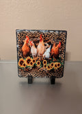 Slate Chicken Picture With Display Legs