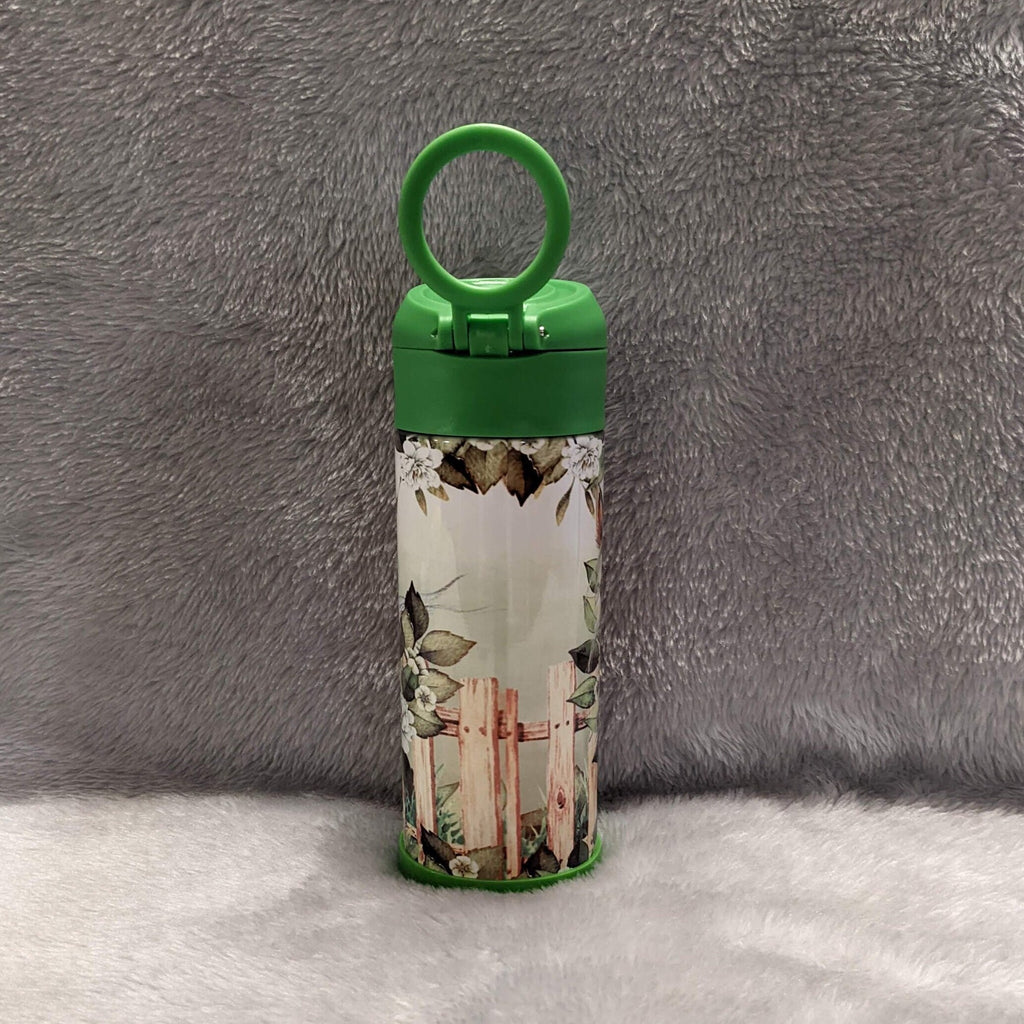 Kids Horse Water Bottle 12oz With Reusable Straw Can Be Personalized