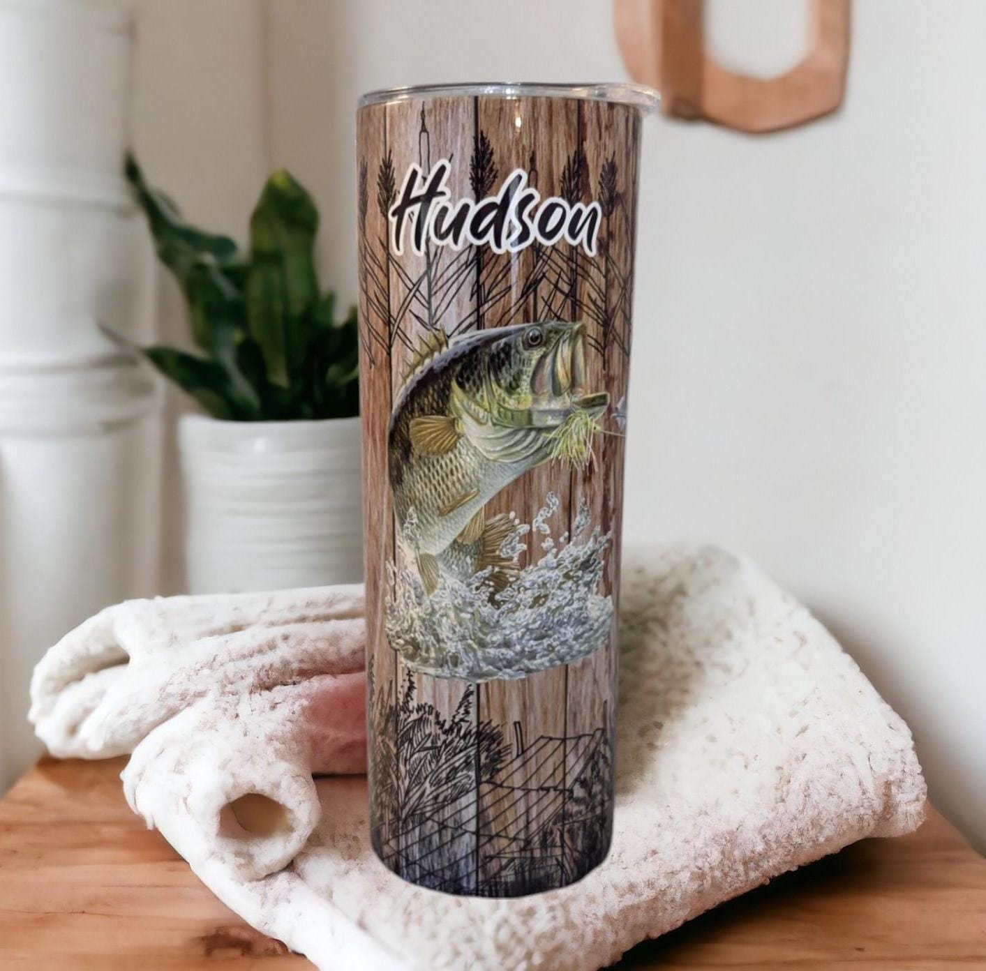 Fish Knowledge Tumbler With Fishing Rules 20oz With Reusable Straw, Can Be Personalized