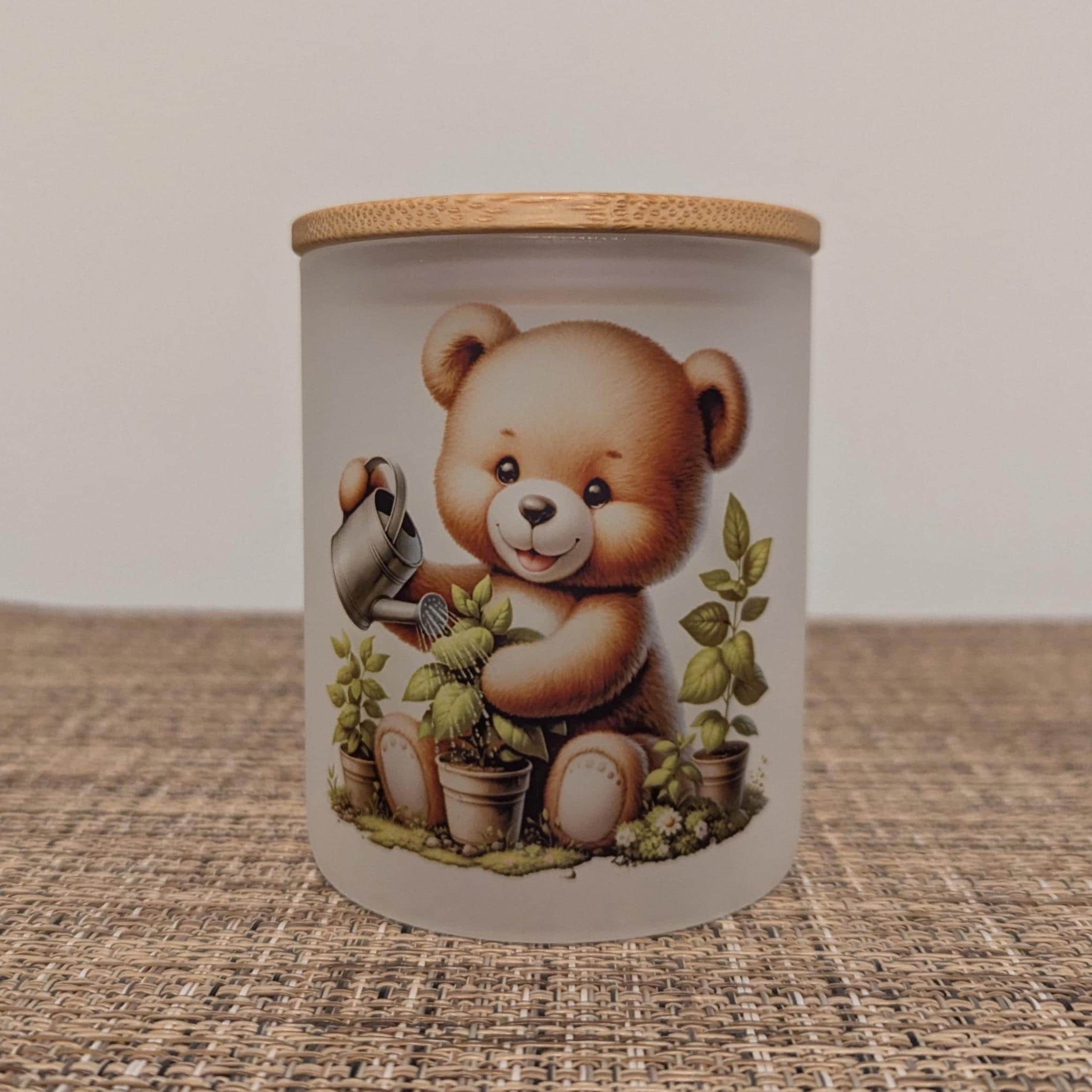 Teddy Bear Candle Holder With A Battery Operated Flickering Tea Light
