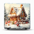 Festive Gingerbread House Slate Picture With Display Legs