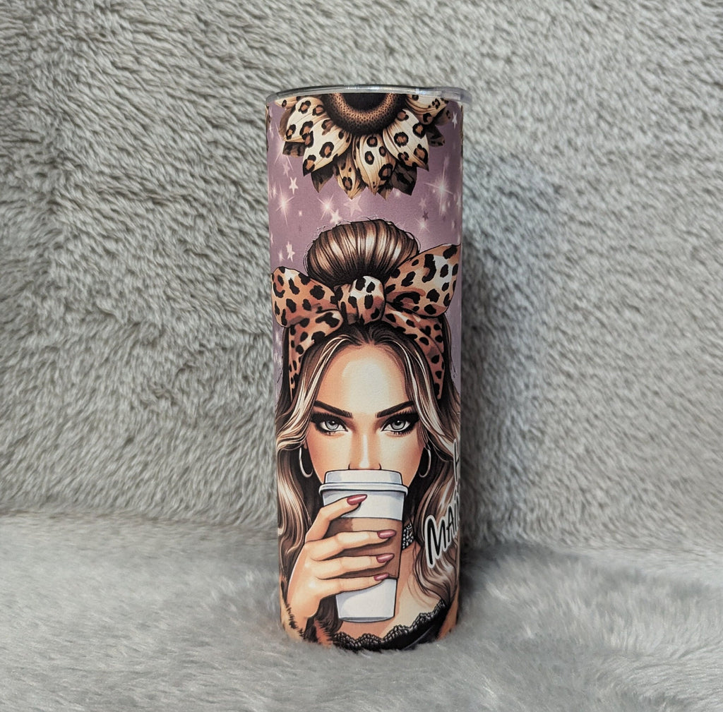 High Maintenance Girl Tumbler 20oz With Reusable Straw, Can Be Personalized