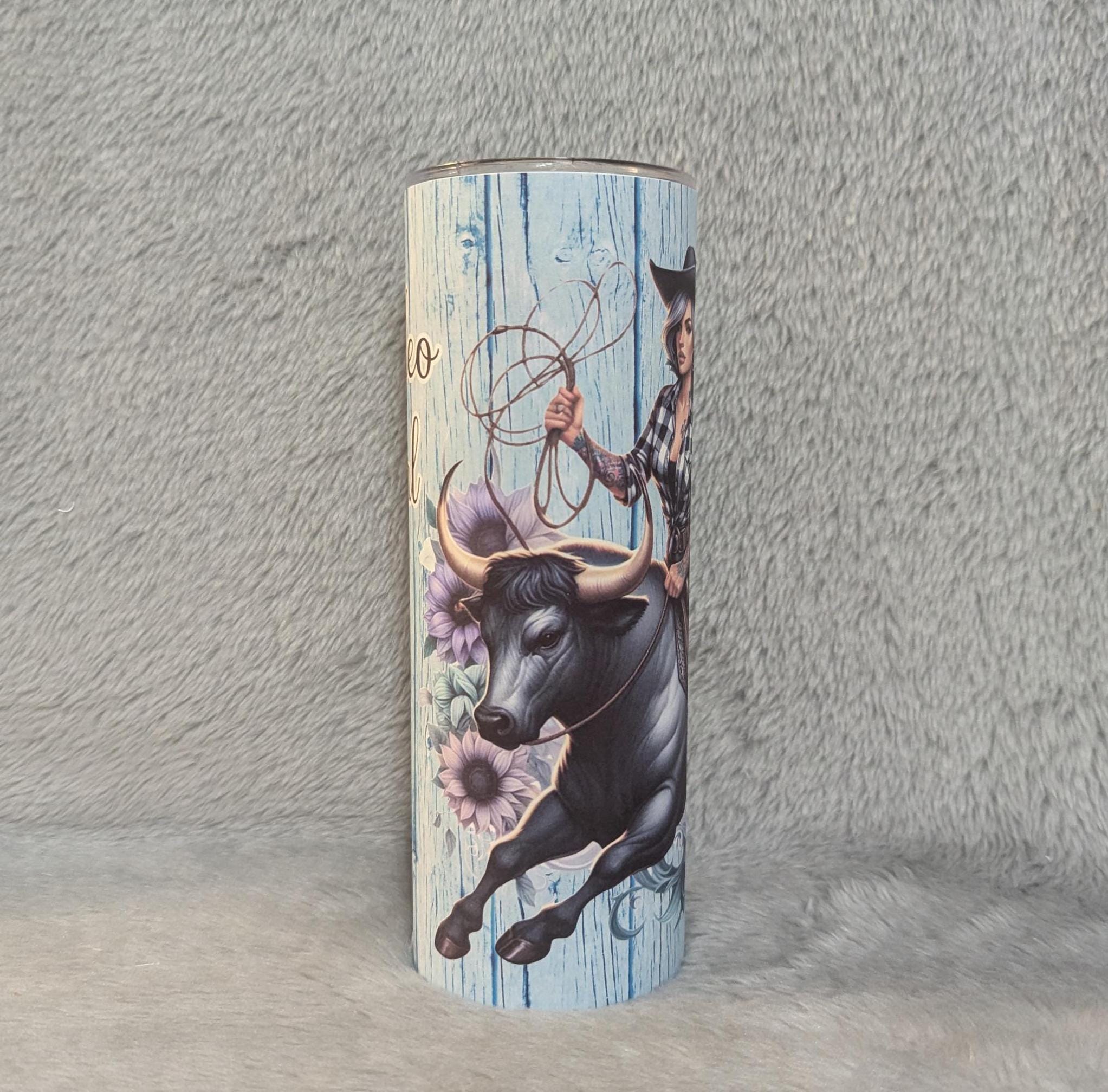 Rodeo Girl Tumbler 20oz With Reusable Straw, Can Be Personalized