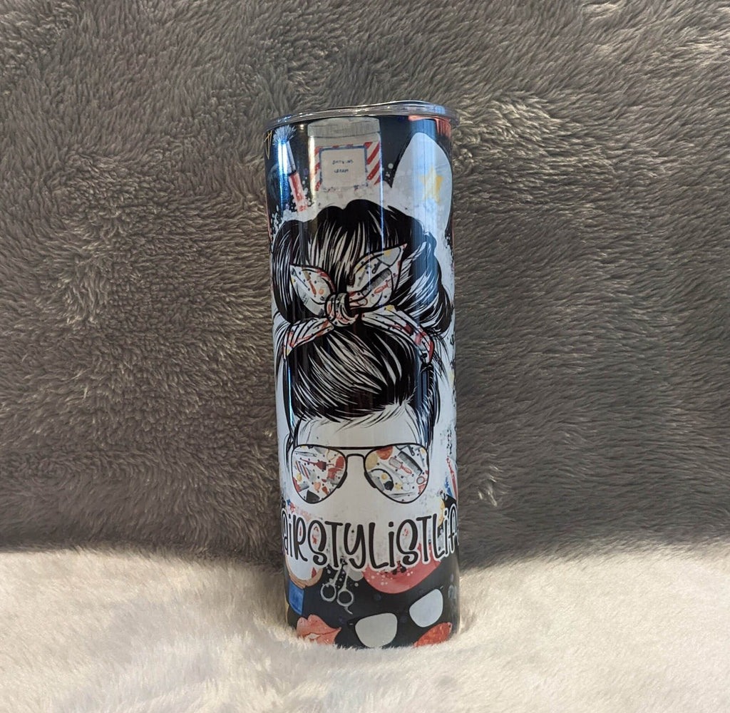 Hair Stylist Tumbler 20oz With Reusable Straw, Can Be Personalized
