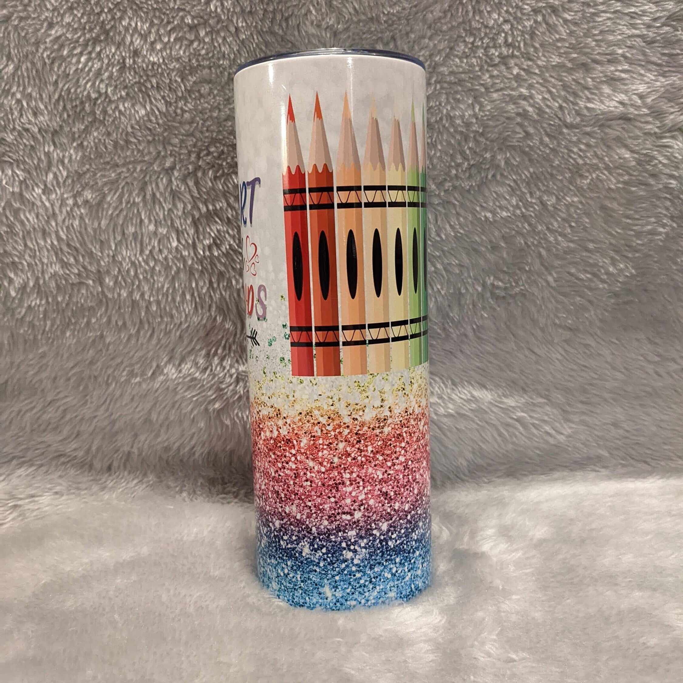 It Takes Big Hearts To Teach Little Minds Teacher Tumbler 20oz With Reusable Straw, Can Be Personalized