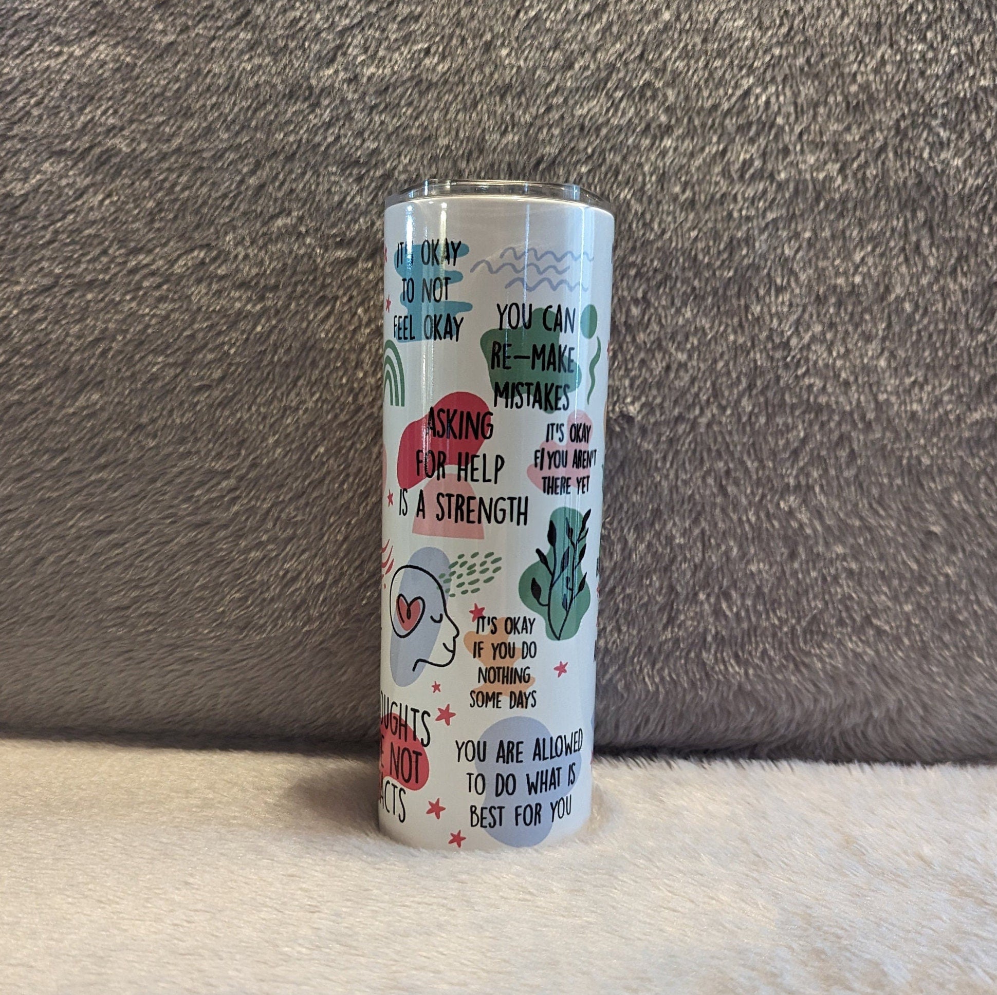 Mental Health Matters Tumbler 20oz With Reusable Straw