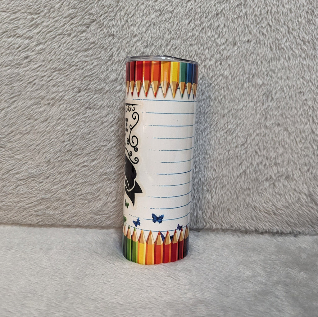 The Influence Of A Good Teacher Can Never Be Erased Tumbler 20oz With Reusable Straw