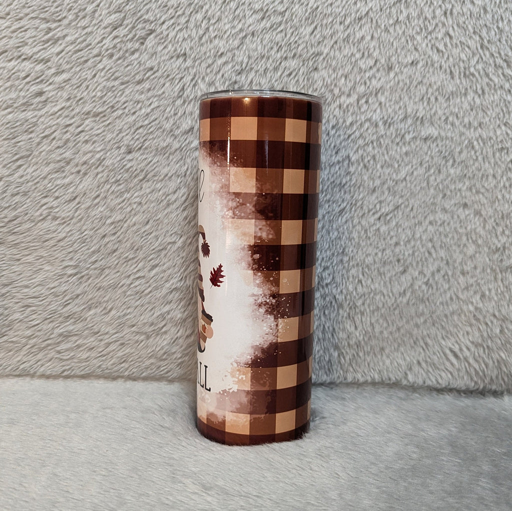 But I Think I Love Fall Most Of All Gnome Tumbler 20oz With Reusable Straw, Can Be Personalized
